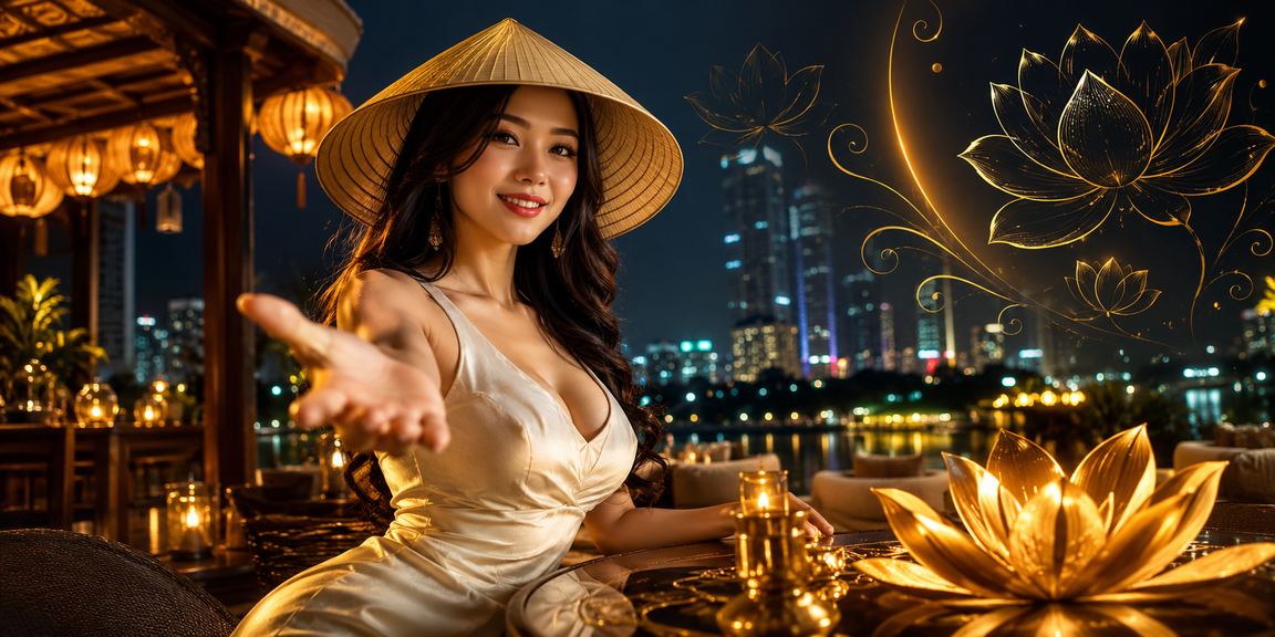 Người dùng nhận thưởng hoàn tiền cá cược tại Đà Lạt với nón lá truyền thống